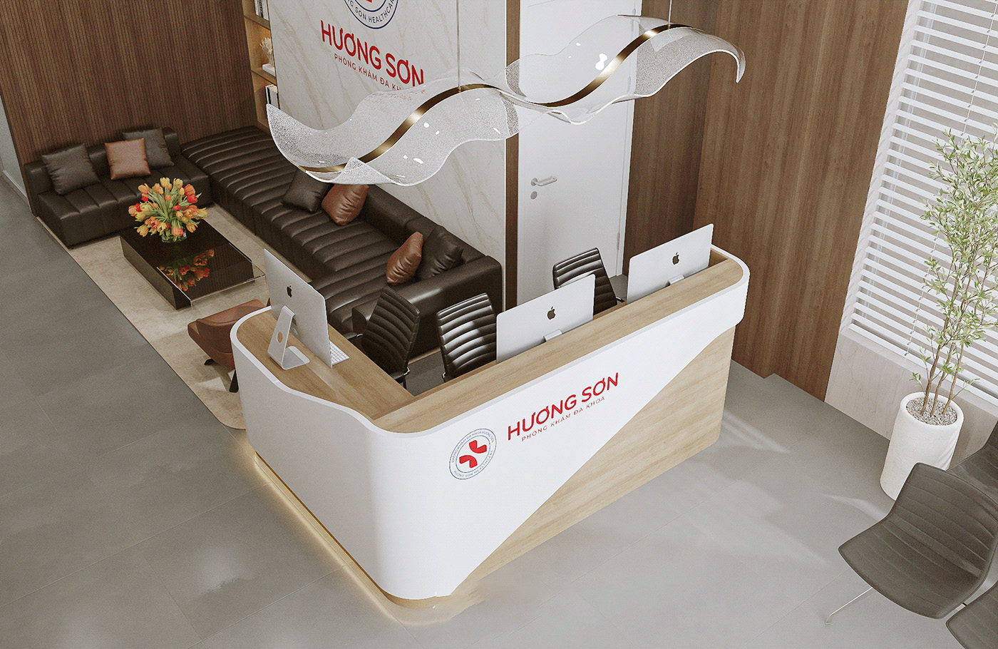 Made-to-measure reception desks