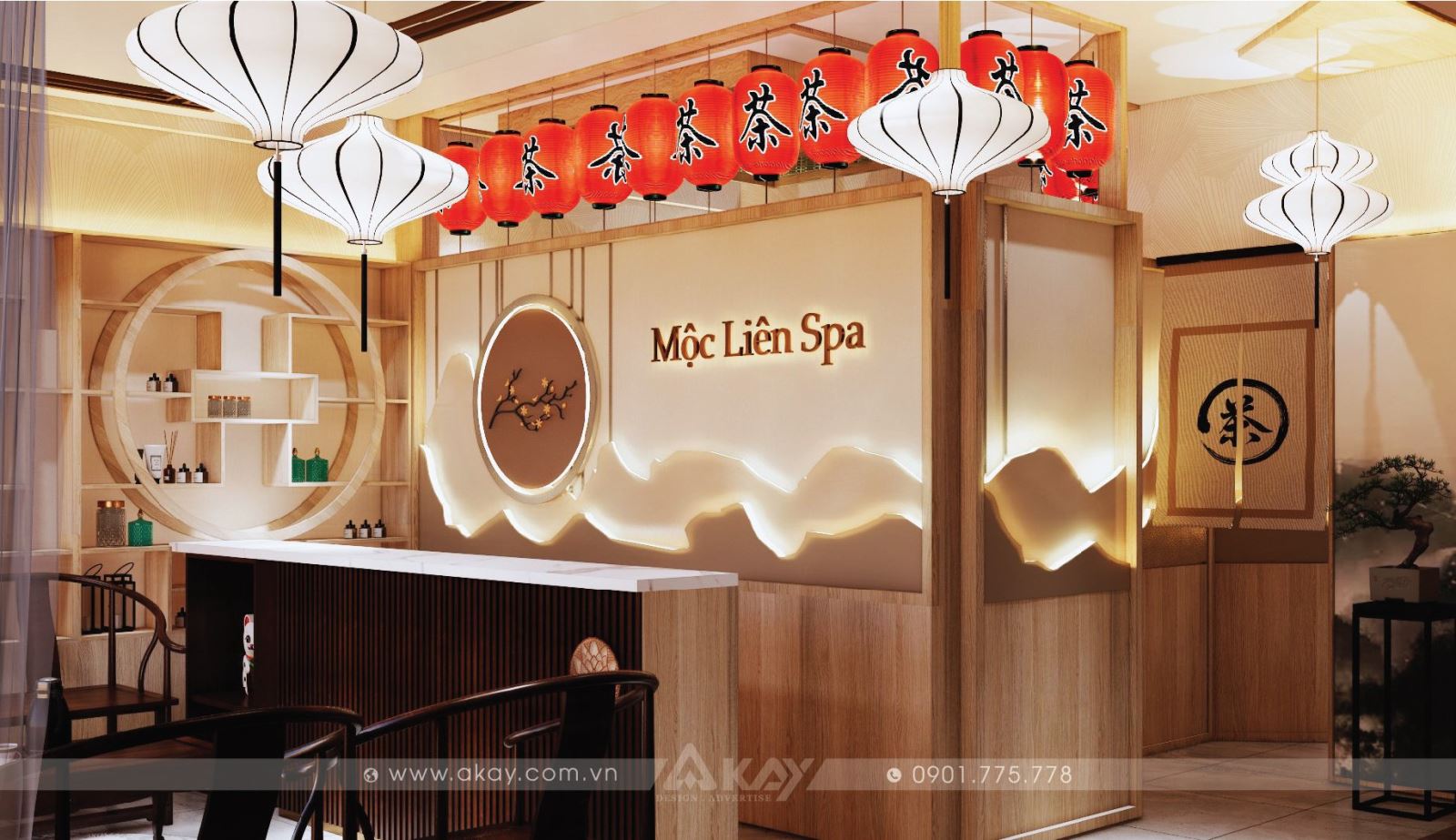 Thiết Kế Thi Công Spa Sang Trọng Hút Mắt Theo Phong Cách Nhật